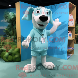 Mascot character of a Cyan...
