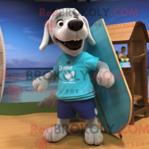 Mascot character of a Cyan...