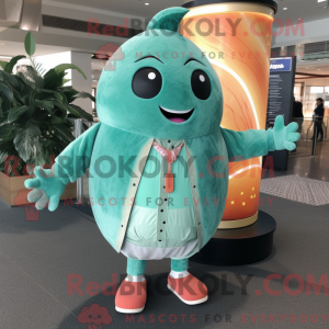 Mascot character of a Teal...