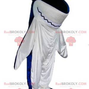 Jätte blå och vit hajmaskot - Redbrokoly.com