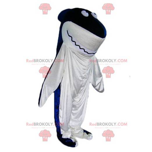 Mascotte de requin bleu et blanc géant - Redbrokoly.com