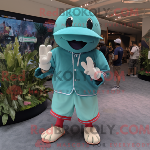 Postava maskota Teal Ray...