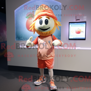 Mascot character of a Peach...