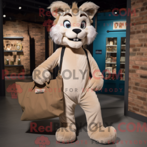 Mascot character of a Beige...