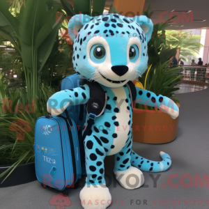 Mascot character of a Cyan...