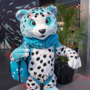 Mascot character of a Cyan...