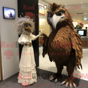 Maskot postava hnědé...