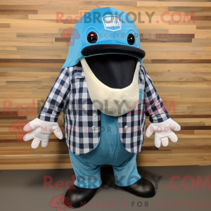 Mascot character of a Blue...