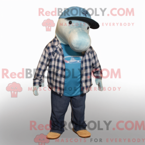 Maskottchen eines blauen...