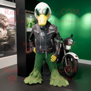 Green Swan maskot kostume...