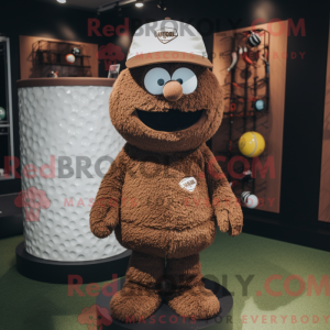 Mascot character of a Brown...
