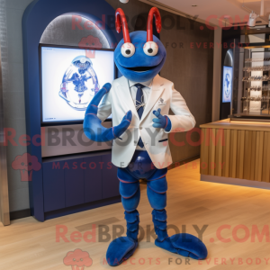 Mascot character of a Blue...