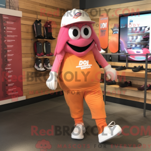 Mascot character of a Pink...