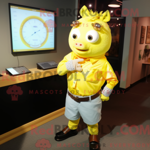 Mascottefiguur van een...