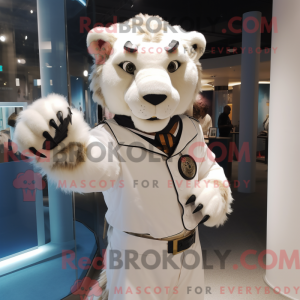 Maskottchen eines weißen...