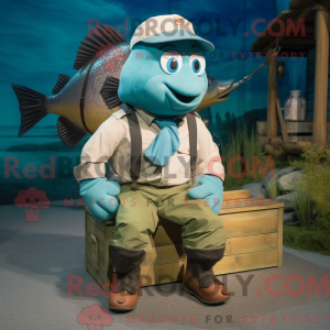 Mascot character of a Cyan...