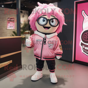 Roze Ramen mascotte kostuum...