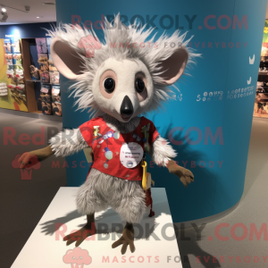 Maskotkarakter af en sølv...