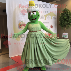 Postava maskota zeleného...