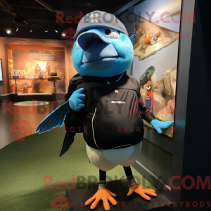 Mascot character of a Cyan...