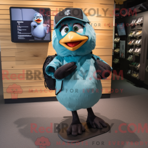 Mascot character of a Cyan...