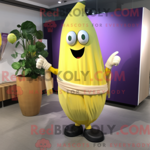 Postava maskota citronově...