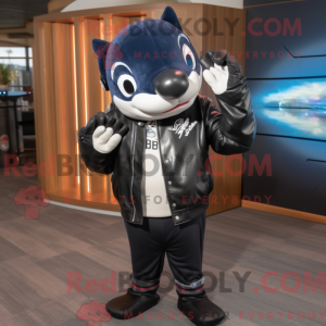 Mascot character of a Navy...