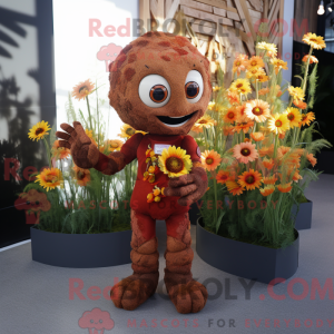 Maskot postava Rust Kytice...