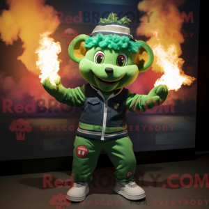 Mascot character of a Green...