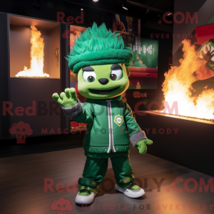 Mascot character of a Green...