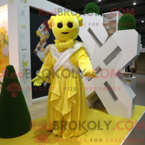 Postava maskota citronově...