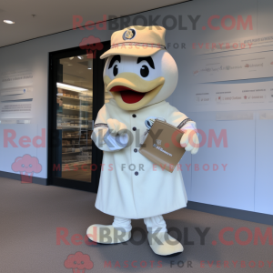 Mascot character of a Beige...