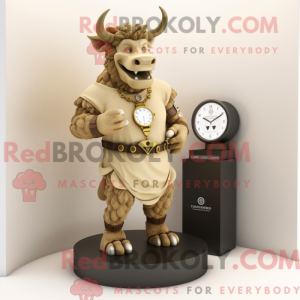 Mascot character of a Beige...