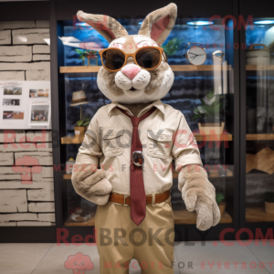 Mascot character of a Beige...