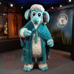 Teal Ram mascotte kostuum...