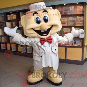 Maskot karakter af en creme...