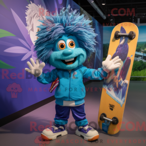 Maskottchen eines blauen...
