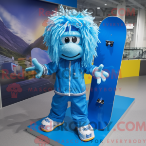 Mascot character of a Blue...