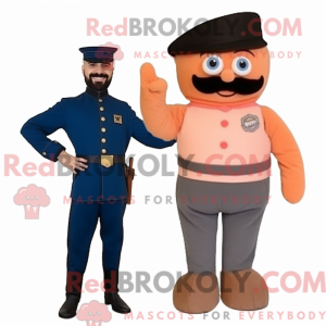 Postava maskota broskvového...