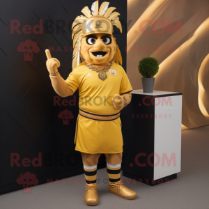 Gold Chief maskot kostume...