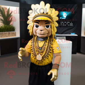 Gold Chief mascotte kostuum...