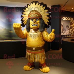 Gold Chief mascotte kostuum...