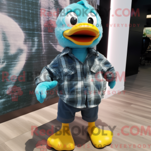 Postava maskota Teal Duck...