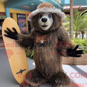 Personaje mascota de un oso...