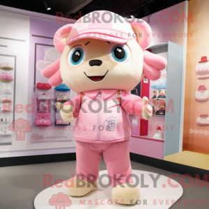 Mascot character of a Beige...