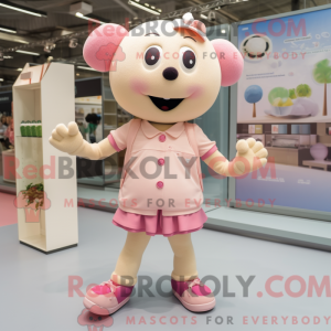 Mascot character of a Beige...