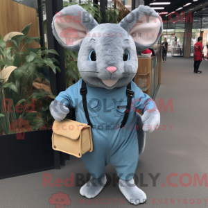 Maskot karaktär av en blå...
