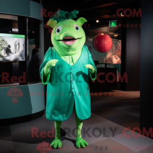 Mascot character of a Green...