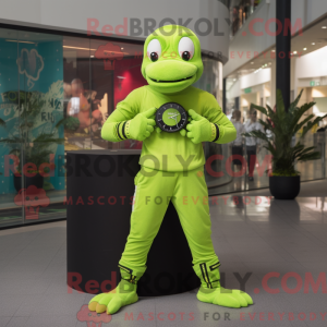 Postava maskota Lime Green...