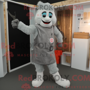 Mascot character of a Gray...